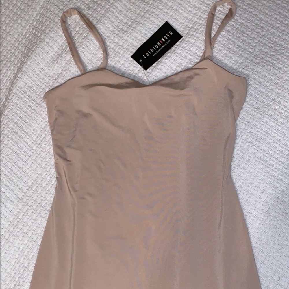 Nude bodycon dress